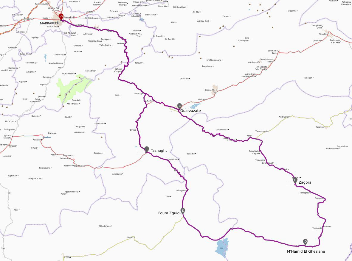 The Mysteries of the Desert - Itinerary