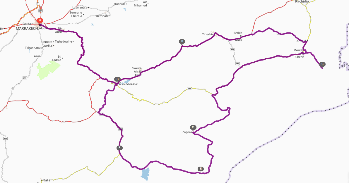 The Great Southern Circuit - Itinerario
